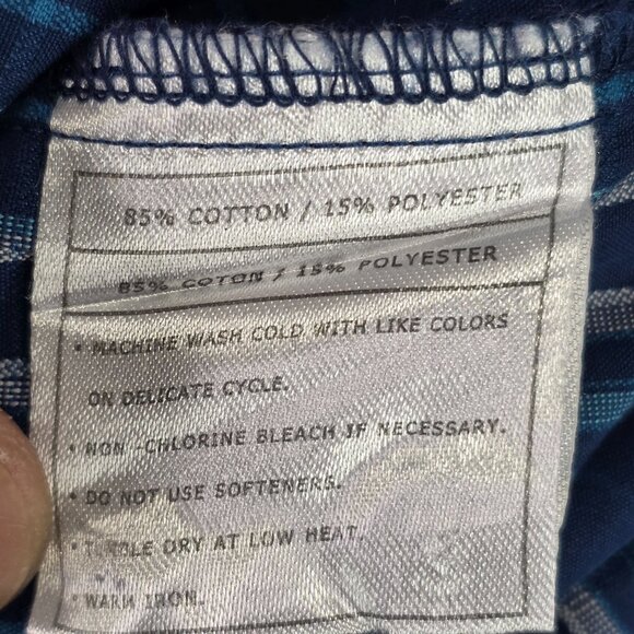 Mens Ariat Pro Series Blue Plaid Shirt Button Down Long Sleeve Cotton Blend XL - Picture 3 of 7